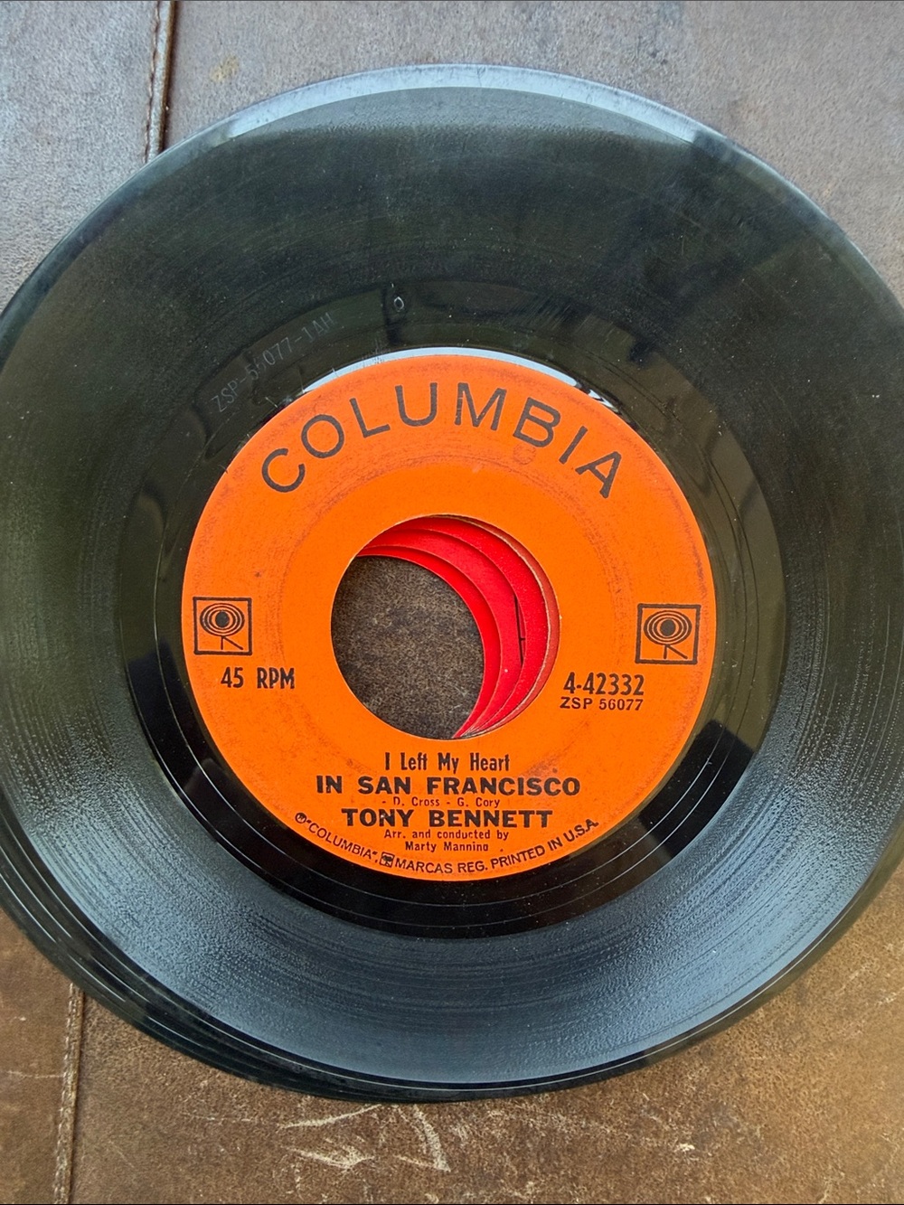 Columbia Orange Label Black Vinyl 45 RPM Singles